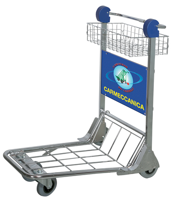 baggage trolley with active brake system